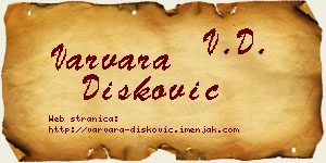 Varvara Dišković vizit kartica